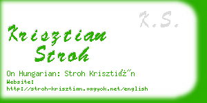 krisztian stroh business card